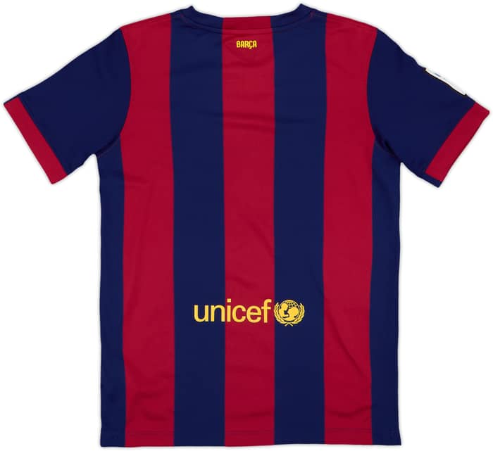 2014-15 Barcelona Home Shirt - 8/10 - (L.Boys)