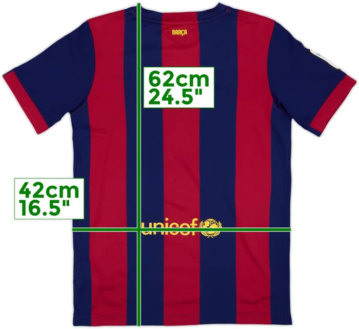 2014-15 Barcelona Home Shirt - 8/10 - (L.Boys)