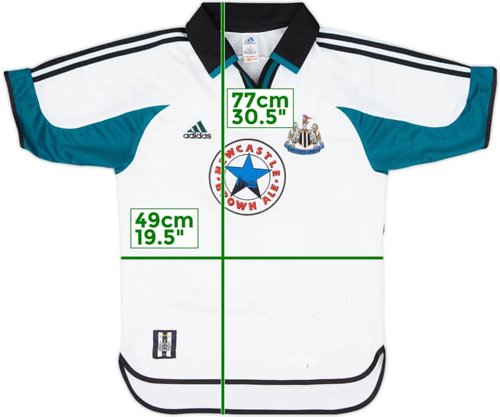 1999-00 Newcastle Away Shirt Shearer #9 - 5/10 - (S)