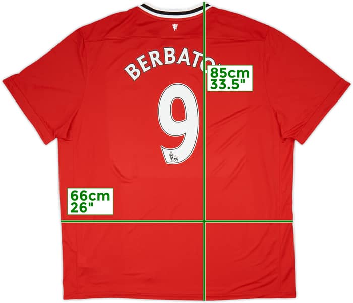 2011-12 Manchester United Home Shirt Berbatov #9 (3XL)
