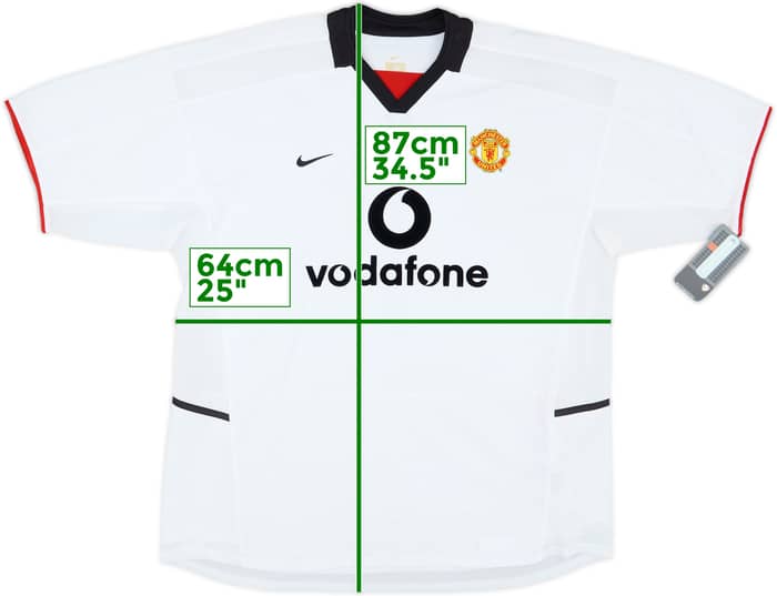 2002-03 Manchester United Away Shirt Beckham #7 (XXL)