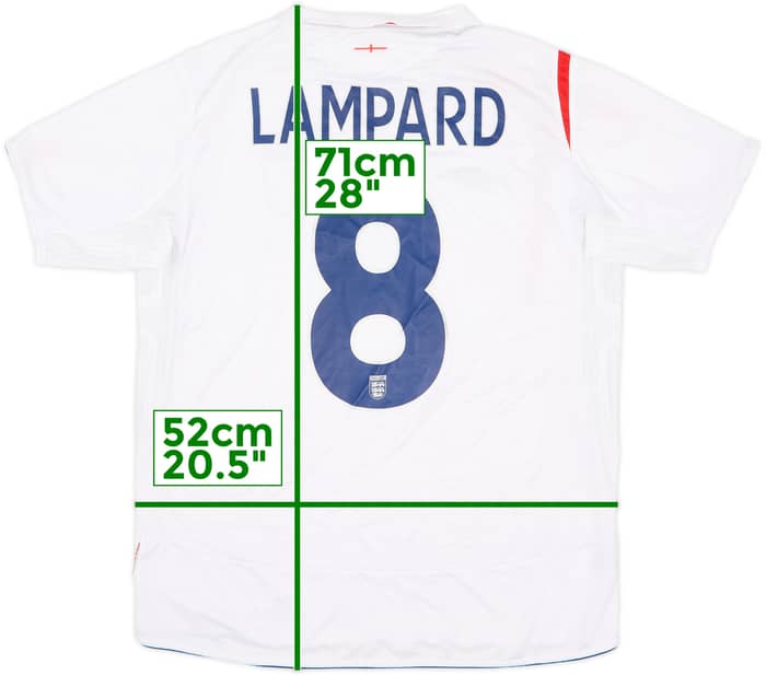2005-07 England Home Shirt Lampard #8 - 5/10 - (L)