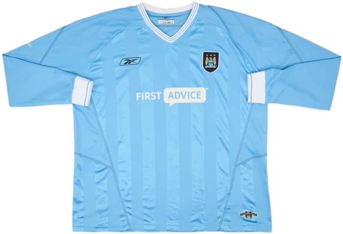 2003-04 Manchester City Home L/S Shirt Anelka #39 - 8/10 - (XXL)
