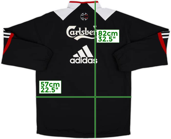 2007-08 Liverpool adidas 1/4 Zip Drill Top - 9/10 - (M/L)