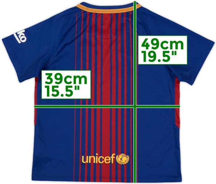 2017-18 Barcelona Home Shirt - 8/10 - (6-7 Years)