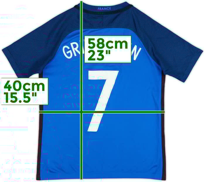 2016-17 France Home Shirt Griezmann #7 - 6/10 - (M.Boys)