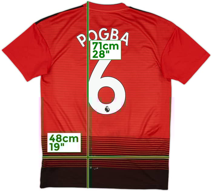 2018-19 Manchester United Home Shirt Pogba #6 - 7/10 - (S)