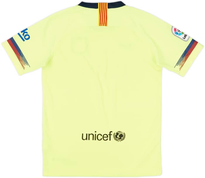 2018-19 Barcelona Away Shirt - 6/10 - (L.Boys)