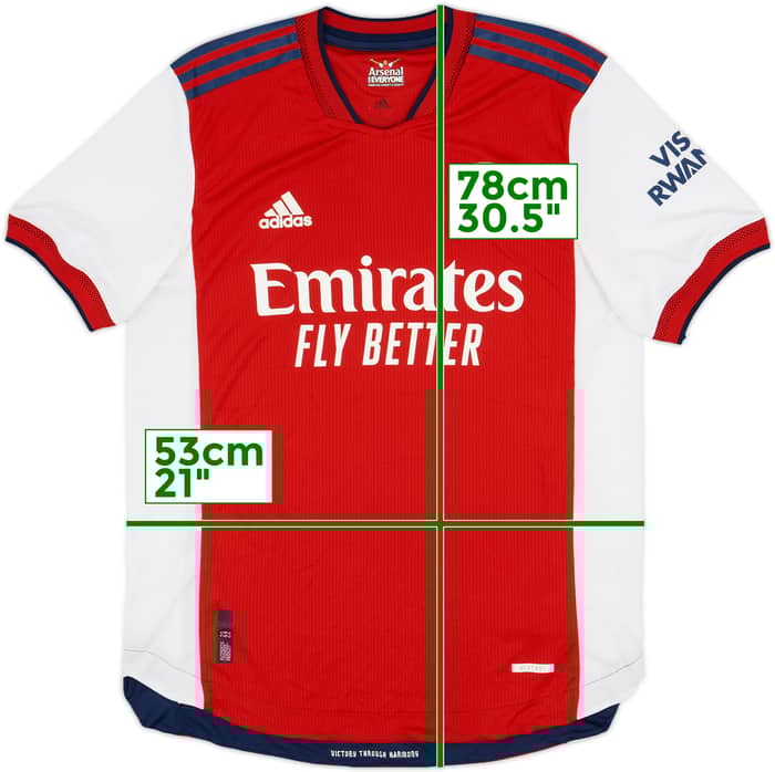 2021-22 Arsenal Authentic Home Shirt Saka #7 - 8/10 - (L)