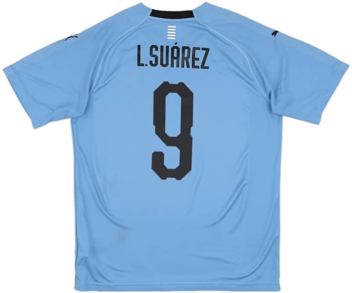 2018-19 Uruguay Home Shirt L.Suarez #9 - 6/10 - (L)