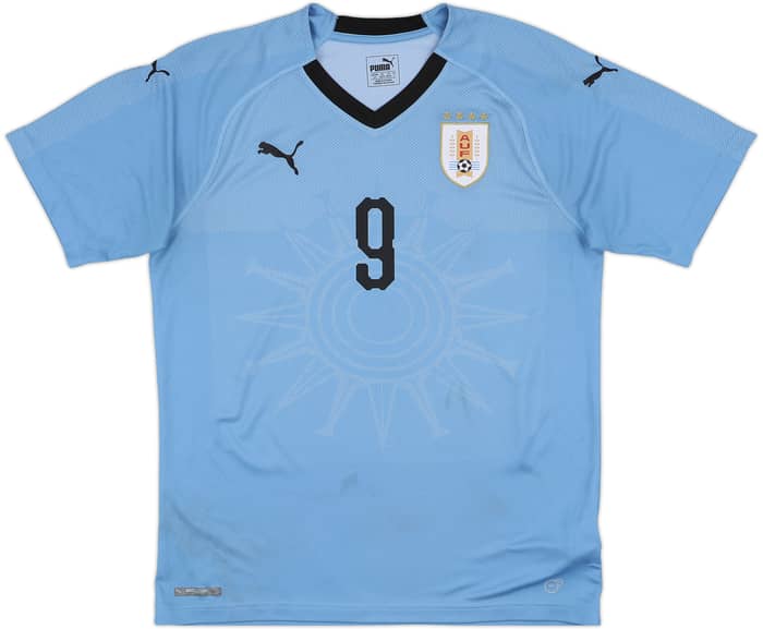 2018-19 Uruguay Home Shirt L.Suarez #9 - 6/10 - (L)