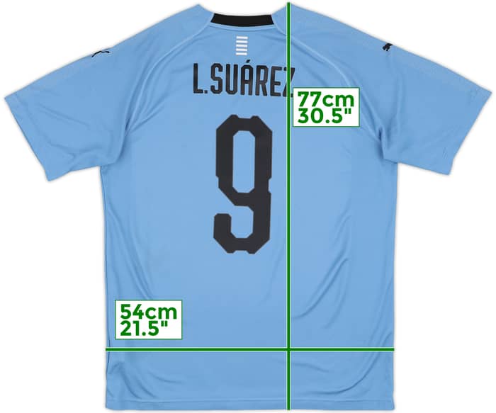 2018-19 Uruguay Home Shirt L.Suarez #9 - 6/10 - (L)