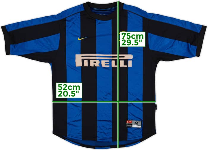 1999-00 Inter Milan Home Shirt Ronaldo #9 - 6/10 - (M)