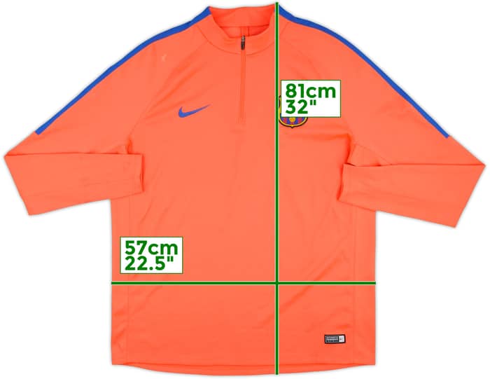 2016-17 Barcelona Nike 1/4 Zip Drill Top - 5/10 - (XL)