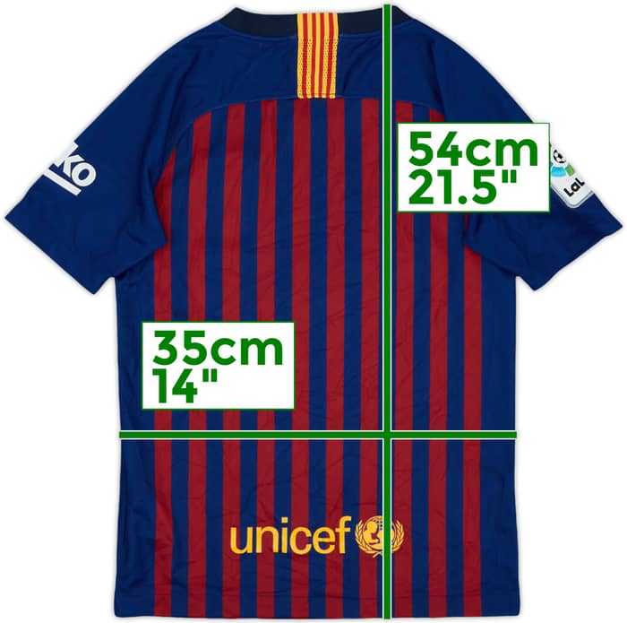 2018-19 Barcelona Home Shirt - 9/10 - (S.Boys)