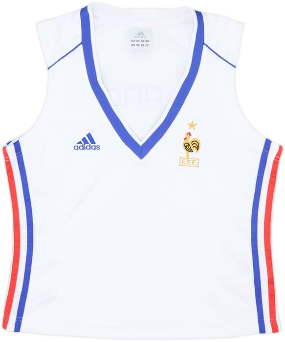 2004-05 France adidas Cropped Vest Shirt - 9/10 - (Women's L)