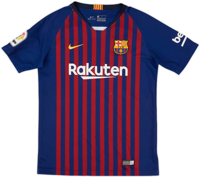 2018-19 Barcelona Home Shirt - 6/10 - (L.Boys)