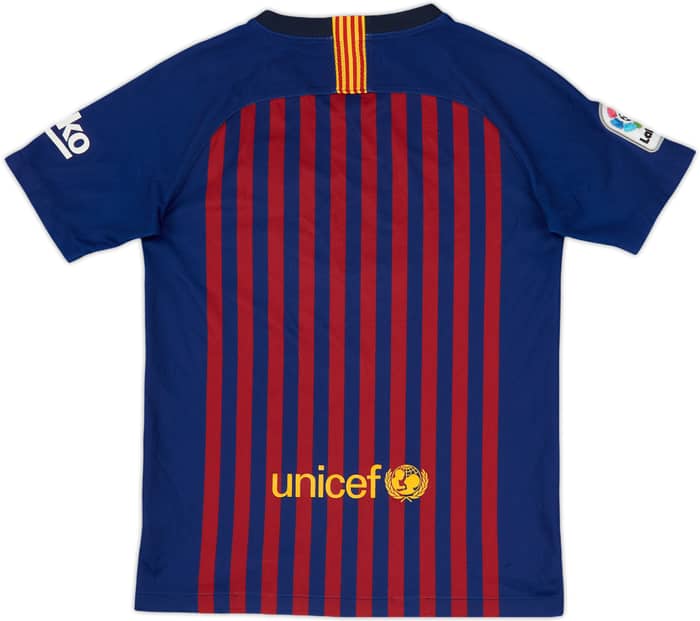 2018-19 Barcelona Home Shirt - 6/10 - (L.Boys)