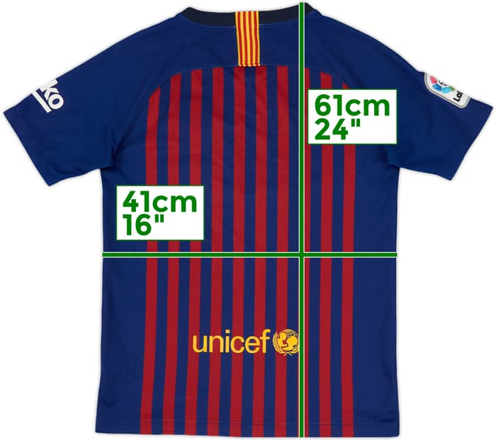 2018-19 Barcelona Home Shirt - 6/10 - (L.Boys)