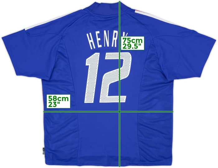 2002-04 France Home Shirt Henry #12 - 7/10 - (XL)