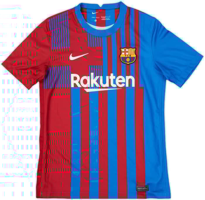 2021-22 Barcelona Home Shirt - 10/10 - (L.Boys)