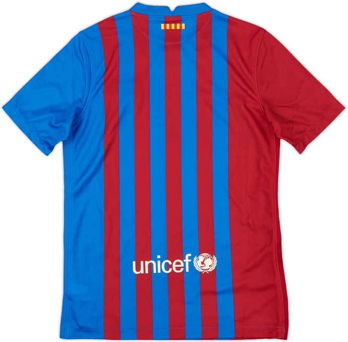 2021-22 Barcelona Home Shirt - 10/10 - (L.Boys)
