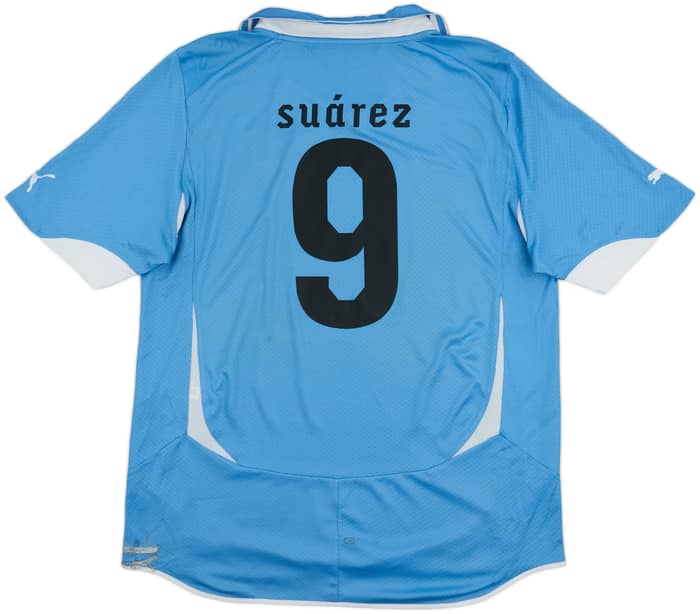 2010-12 Uruguay Home Shirt Suarez #9 - 6/10 - (L)