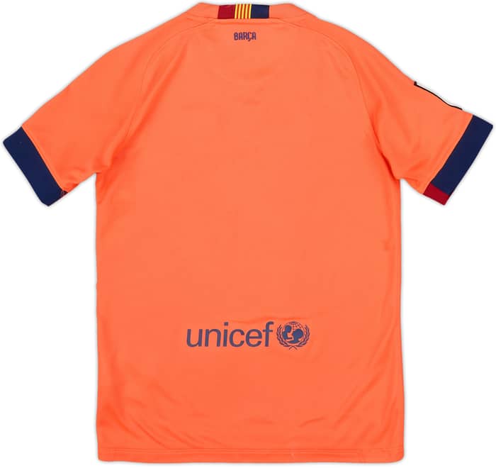 2014-15 Barcelona Away Shirt - 7/10 - (M.Boys)