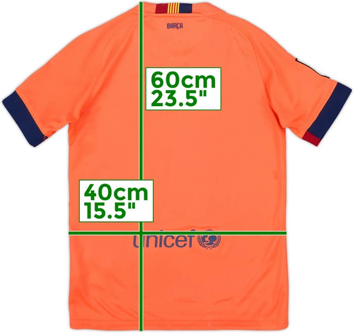 2014-15 Barcelona Away Shirt - 7/10 - (M.Boys)