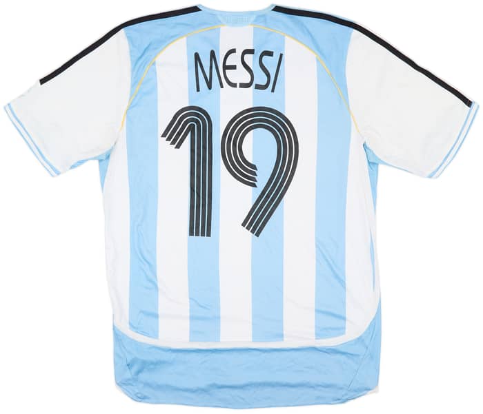 2005-07 Argentina Home Shirt Messi #19 - 6/10 - (M)