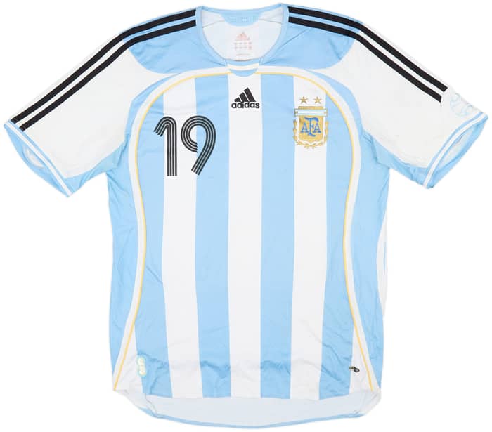 2005-07 Argentina Home Shirt Messi #19 - 6/10 - (M)