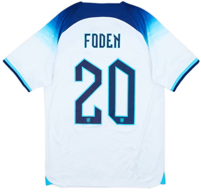 2022-23 England Home Shirt Foden #20 - 8/10 - (S)