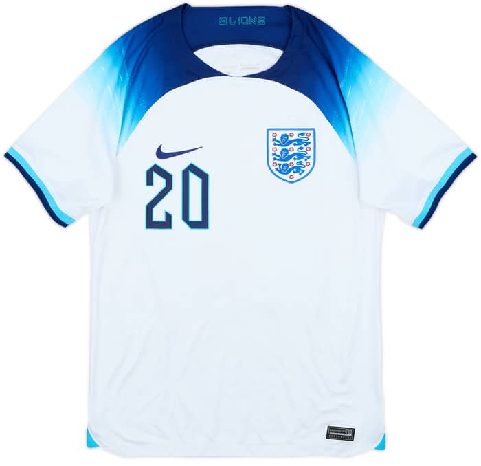 2022-23 England Home Shirt Foden #20 - 8/10 - (S)