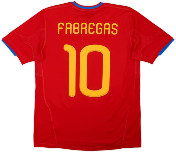 2009-10 Spain Home Shirt Fabregas #10 - 8/10 - (XL.Boys)