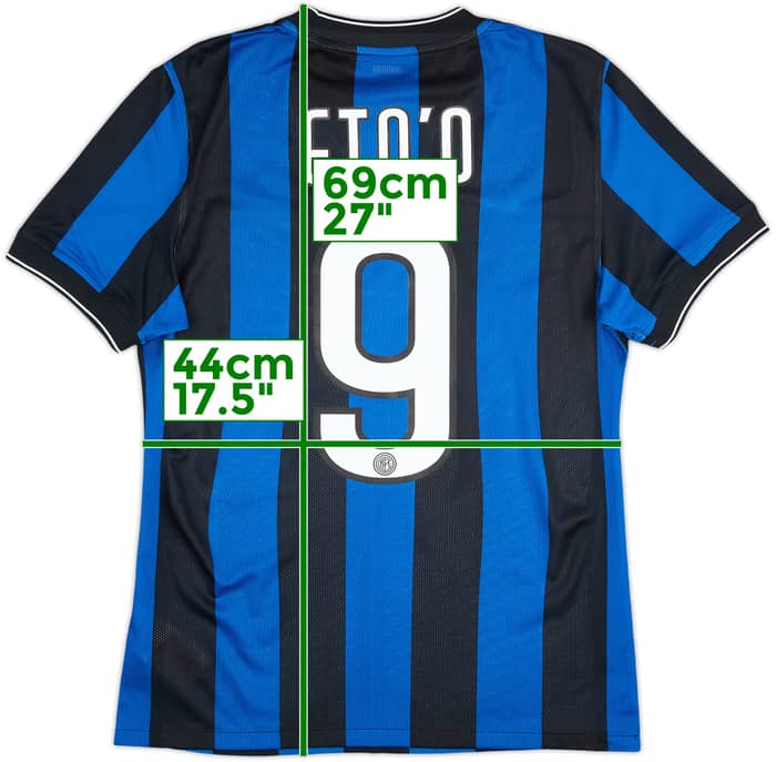 2009-10 Inter Milan Home Shirt Eto'o #9 - 7/10 - (S)