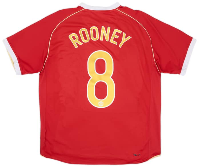 2006-07 Manchester United Home Shirt Rooney #8 - 6/10 - (L)