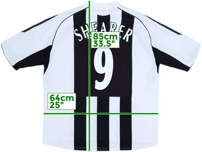 2005-07 Newcastle Home Shirt Shearer #9 - 8/10 - (XXL)