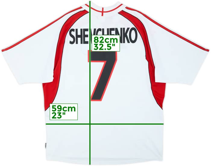 2000-02 AC Milan Away Shirt Shevchenko #7 - 6/10 - (XL)