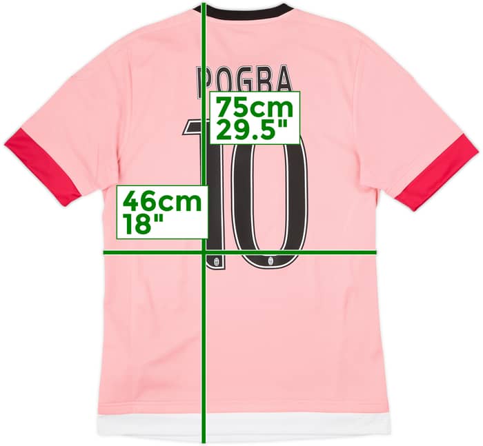 Camiseta de visitante de la Juventus 2015-16 Pogba #10 (S)