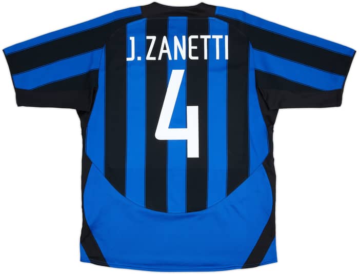 2003-04 Inter Milan Home Shirt J.Zanetti #4 - 8/10 - (L)