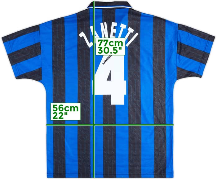 1996-97 Inter Milan Home Shirt Zanetti #4 - 8/10 - (L)