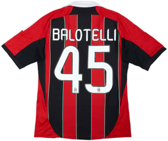 2012-13 AC Milan Home Shirt Balotelli #45 - 6/10 - (S)