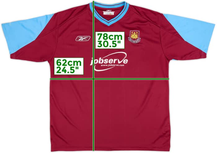 2003-05 West Ham Camiseta Local - 9/10 - (XL)