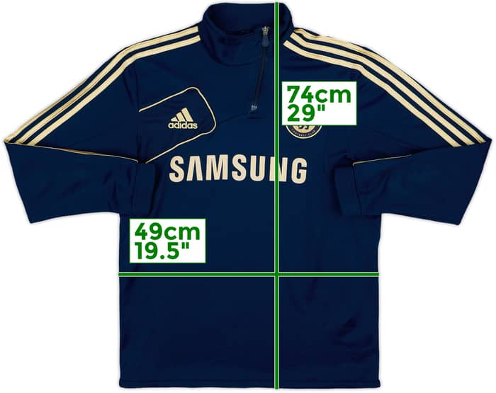 2012-13 Chelsea adidas 1/4 Zip Drill Top - 8/10 - (M/L)