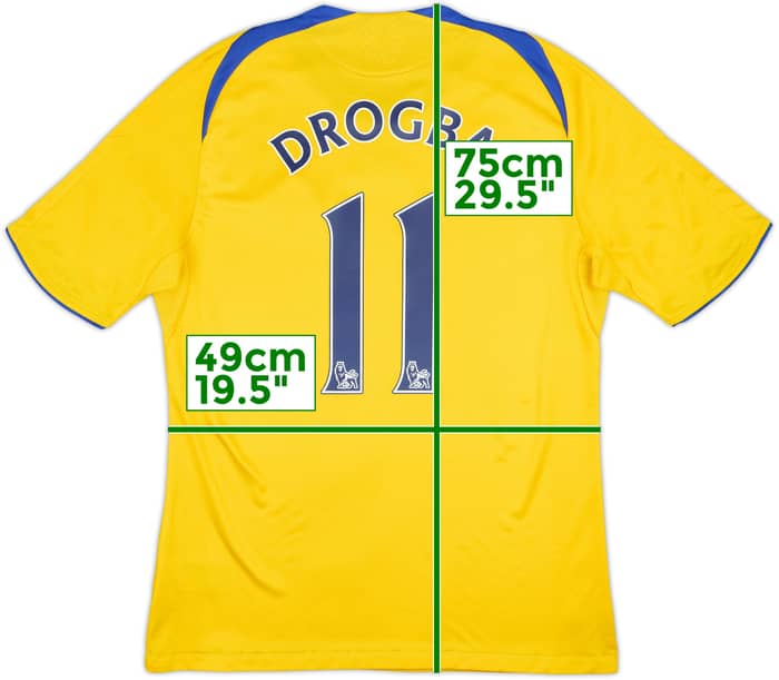 Camiseta de la tercera equipación del Chelsea 2008-09 Drogba #11 - 9/10 - (M)