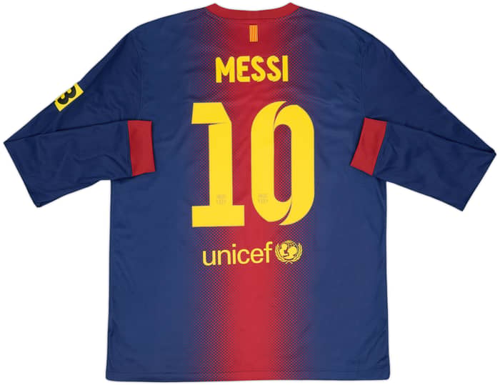 2012-13 Barcelona Home L/S Shirt Messi #10 - 9/10 - (L)