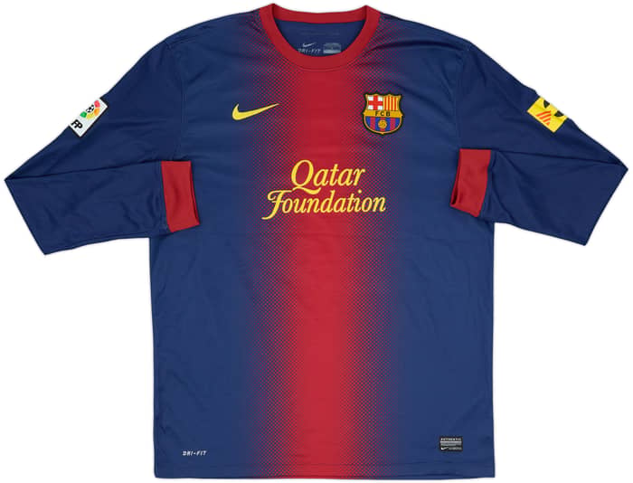 2012-13 Barcelona Home L/S Shirt Messi #10 - 9/10 - (L)