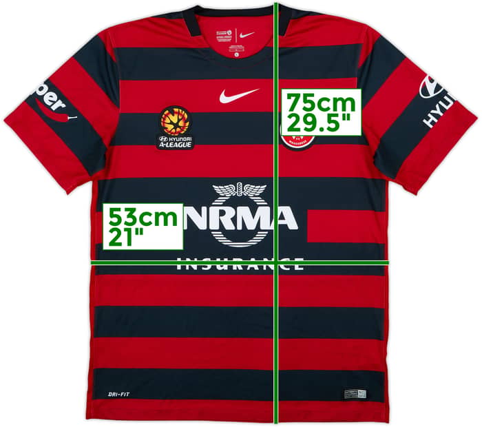 2015-16 Western Sydney Wanderers Home Shirt - 8/10 - (L)