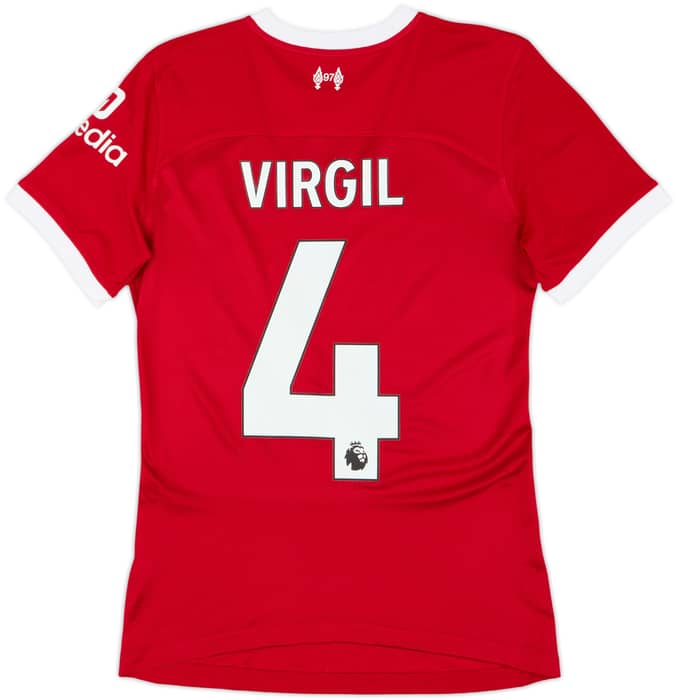 2023-24 Liverpool Authentic Home Shirt Virgil #4 - 9/10 - (S)