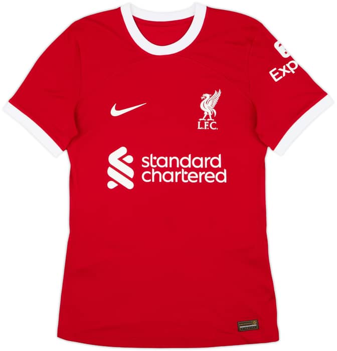 2023-24 Liverpool Authentic Home Shirt Virgil #4 - 9/10 - (S)
